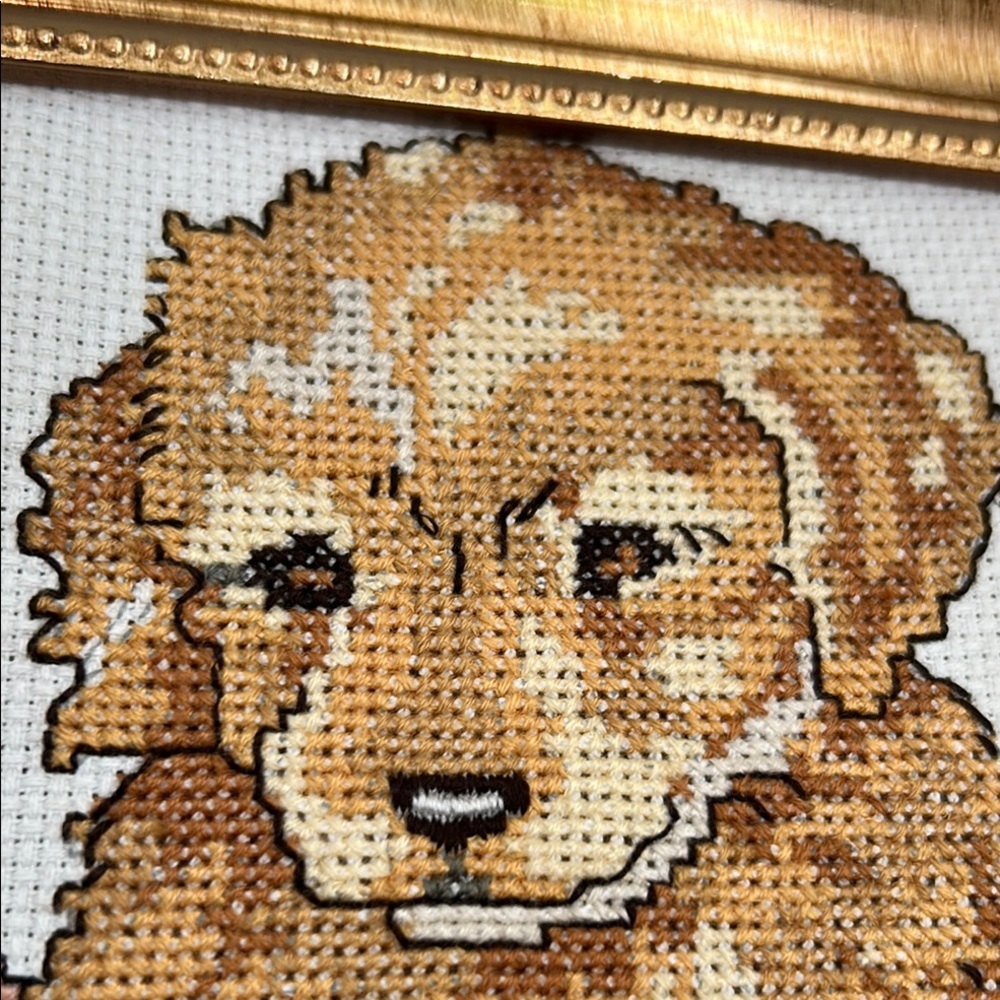 Golden Framed Pet no count cross stitch - Picture 4 of 5